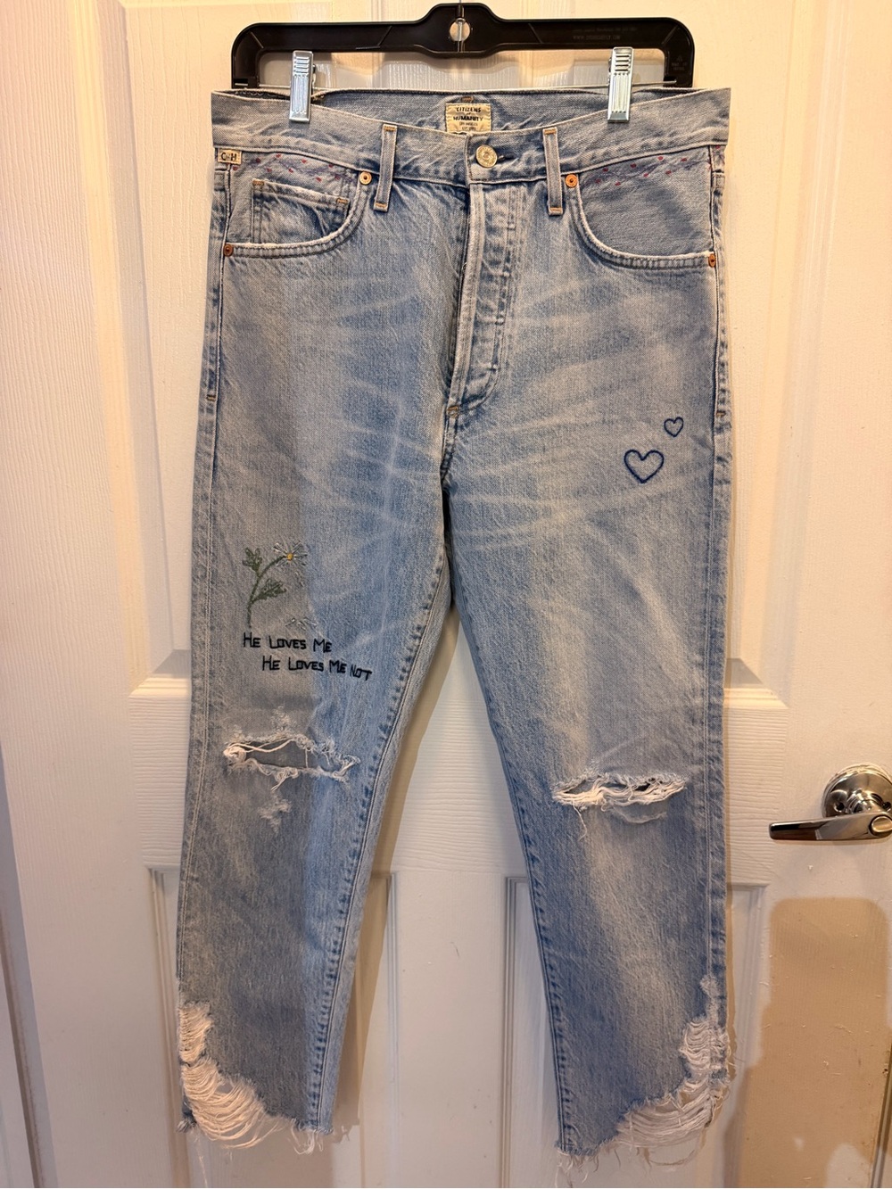 Citizens of Humanity Light Wash Embroidered Women’s Jeans - Blue